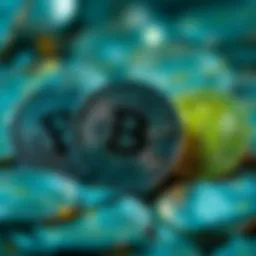 Visual representation of cryptocurrency icons with a Cash App logo
