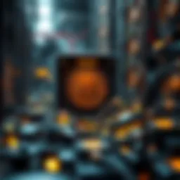 Visual representation of cryptocurrency mining concepts