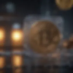 A conceptual representation of decentralized finance banks with blockchain technology integration.