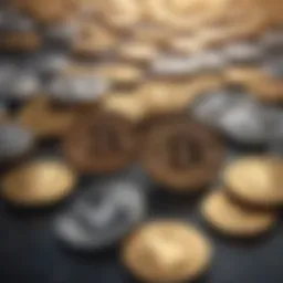 A visual representation of diverse cryptocurrencies
