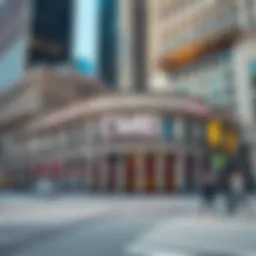 The iconic facade of the Chicago Mercantile Exchange building showcasing its architectural significance.