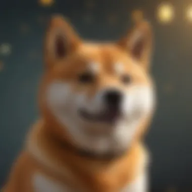 A digital representation of the Shiba Inu dog symbolizing the cryptocurrency